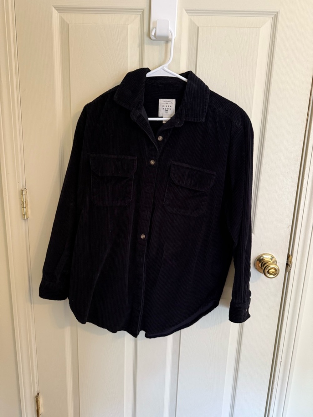 Billabong Black Corduroy Shirt Jacket
